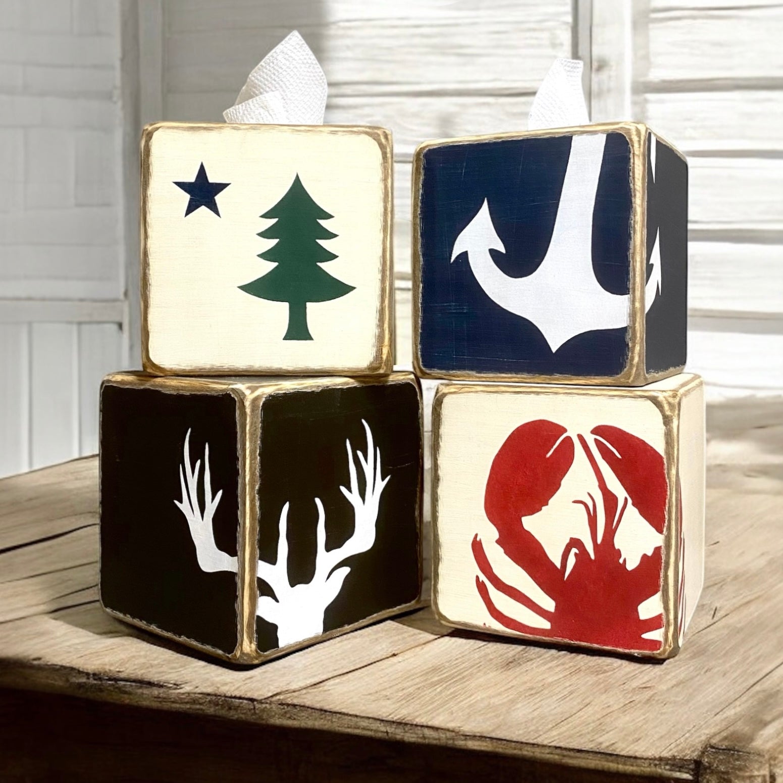 Maine home tissue box