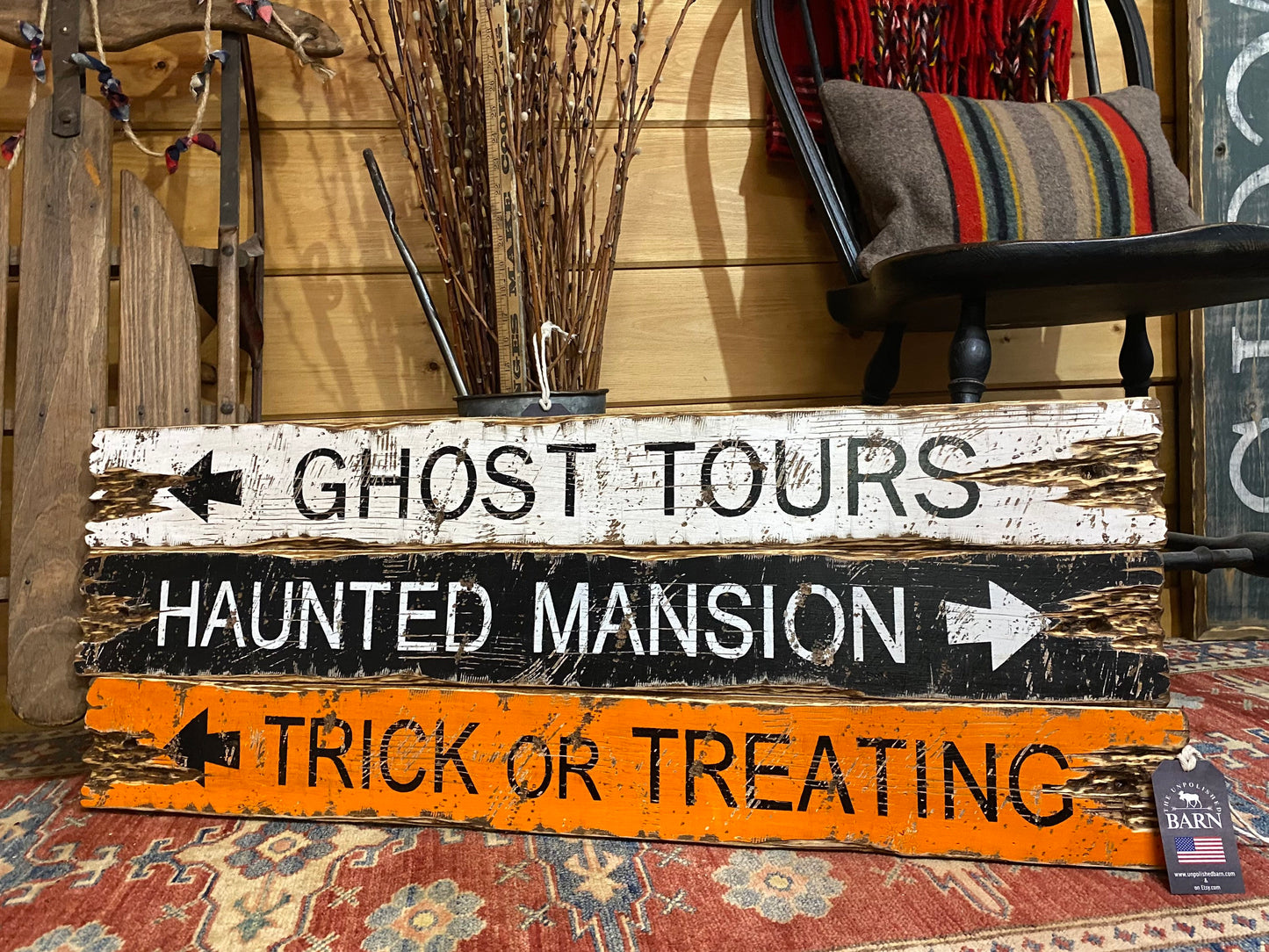Haunted Halloween Ghost Sign Set