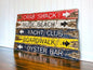 Nautical coastal sign set