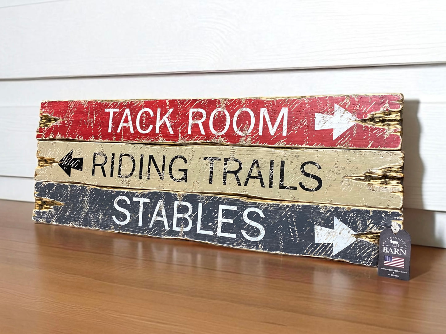 Equestrian Horseback Riding Wood Sign Set