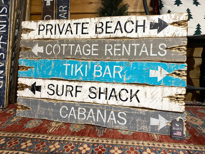 Private Beach Sign Set