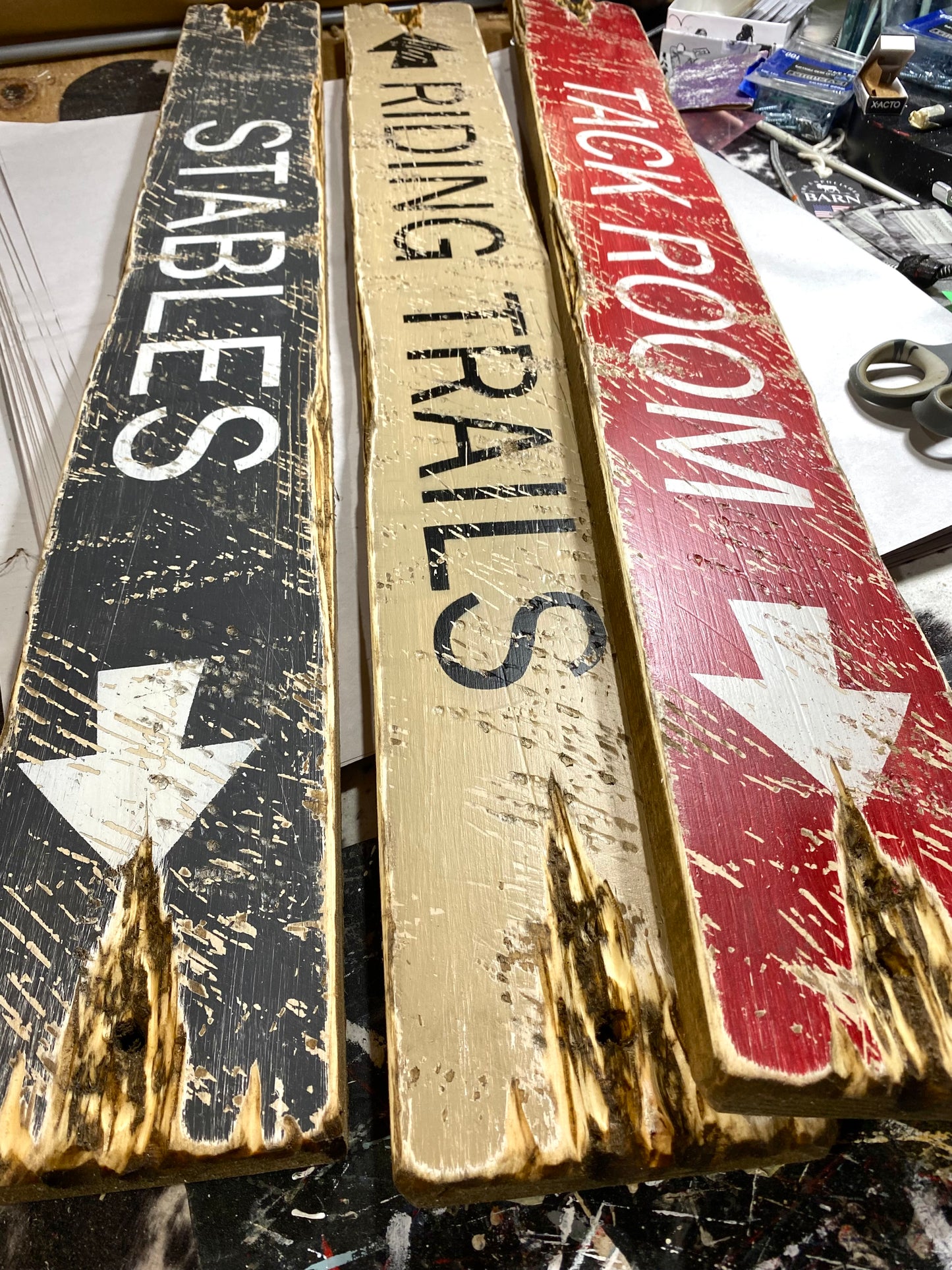 Equestrian Horseback Riding Wood Sign Set