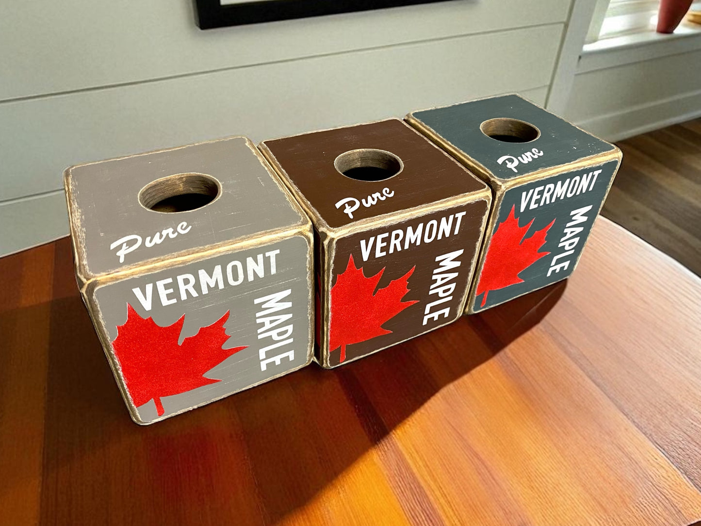 New England Pure Vermont Maple Syrup Tissue Box Cover