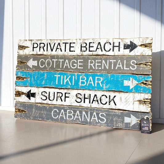 Private Beach Sign Set