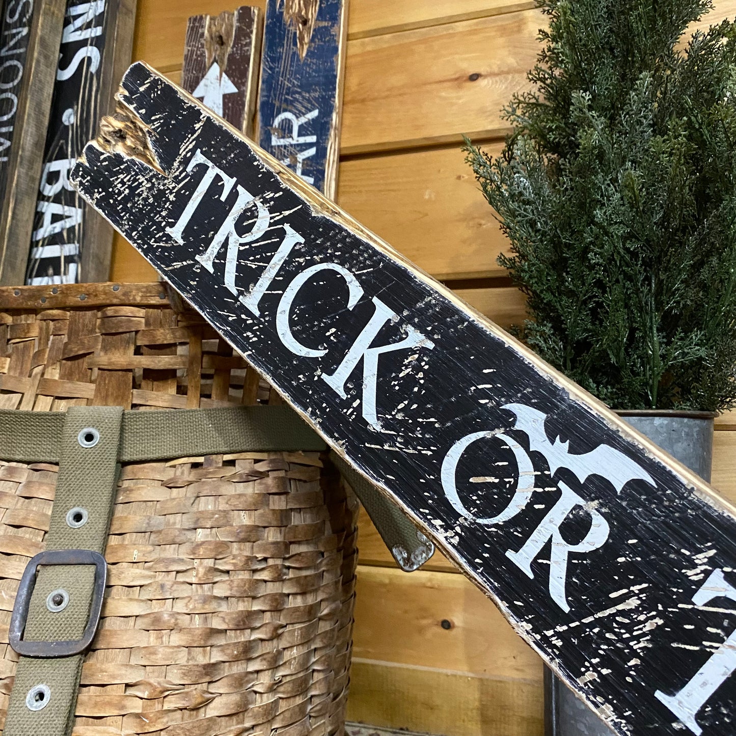 Trick or Treat Spooky Halloween Sign