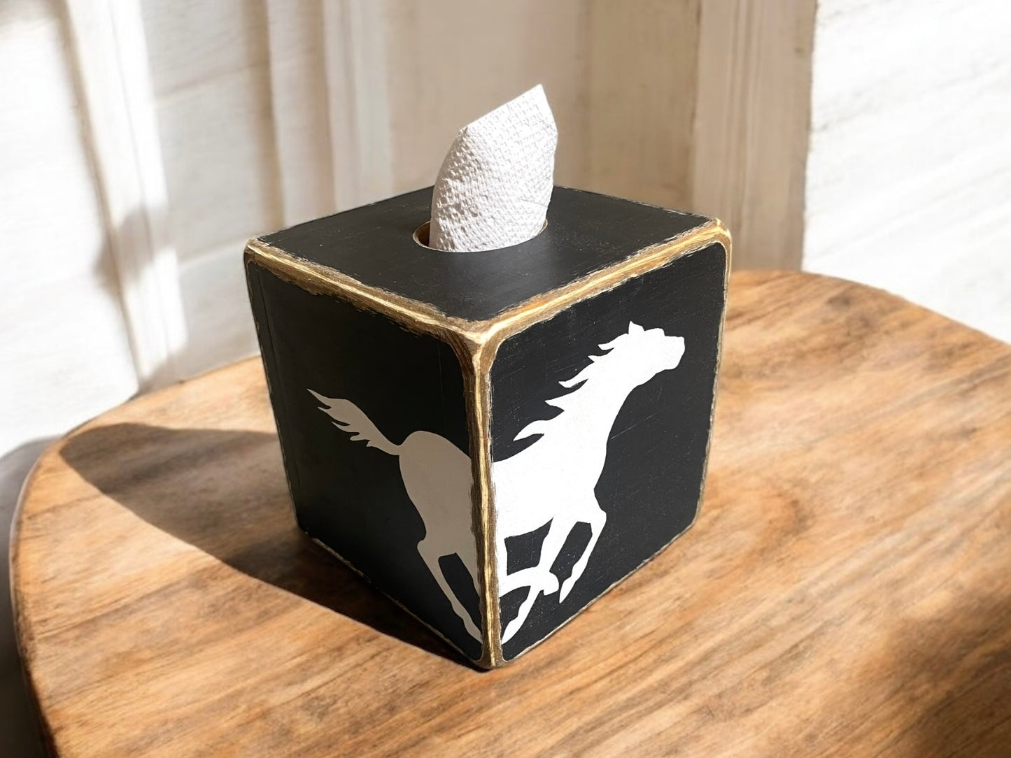 Western Horse Riding Tissue Box Cover