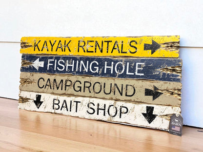 Fishing & Kayaking Sign Set