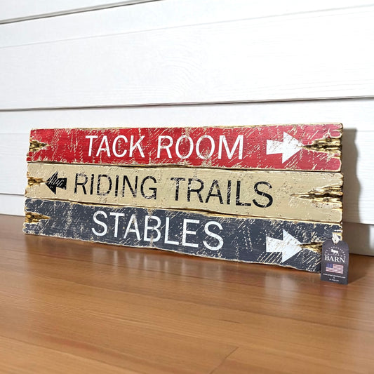 Equestrian Horseback Riding Wood Sign Set
