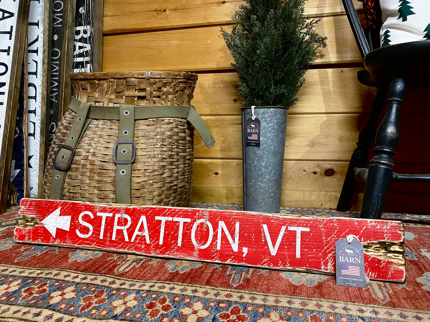 Stratton Vermont Wood Sign