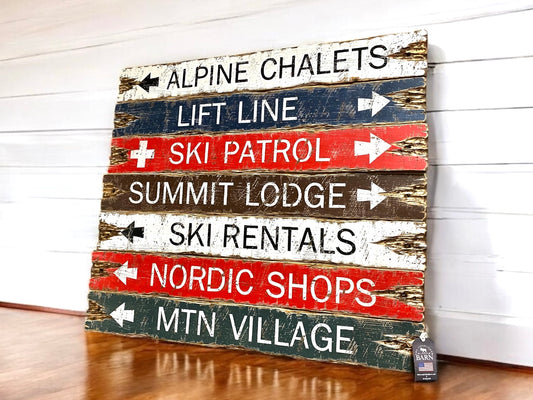 Ski trail signs