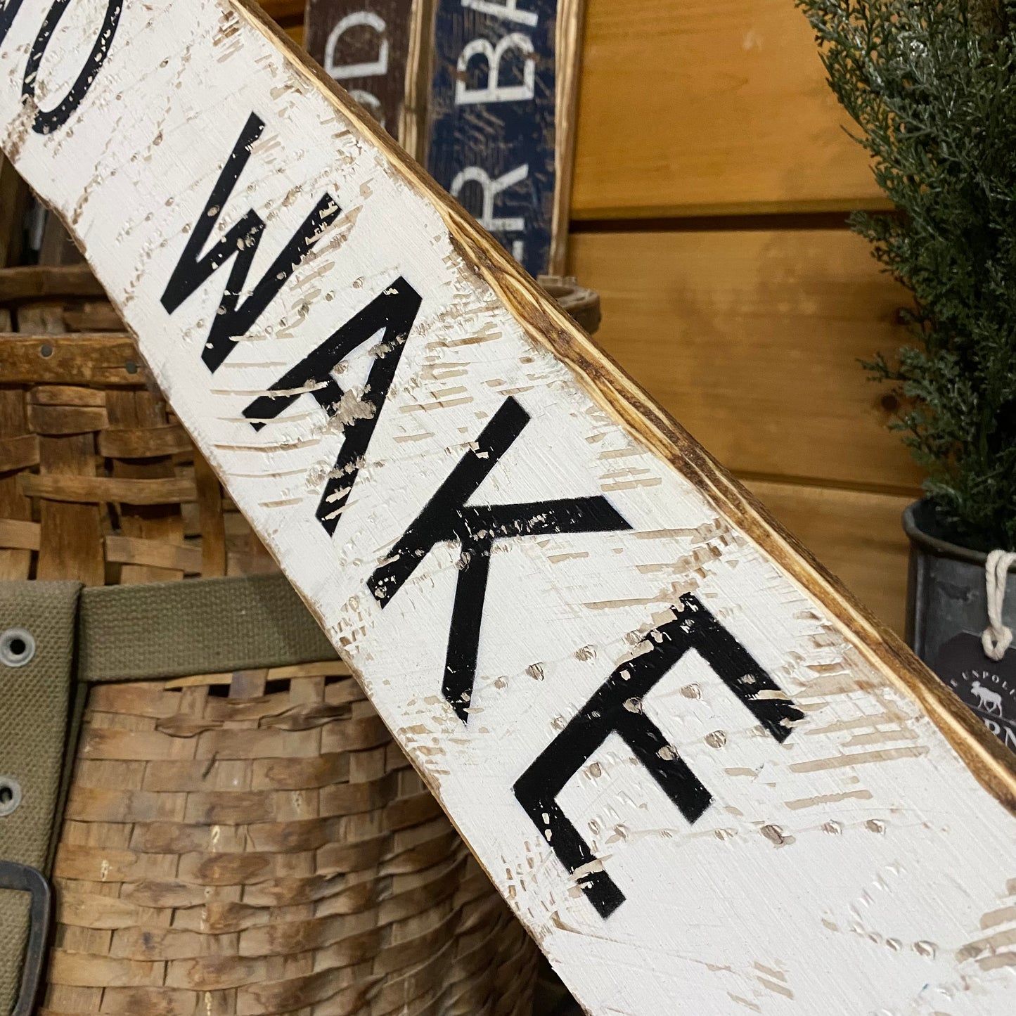 No Wake Zone Sign ~Turquoise