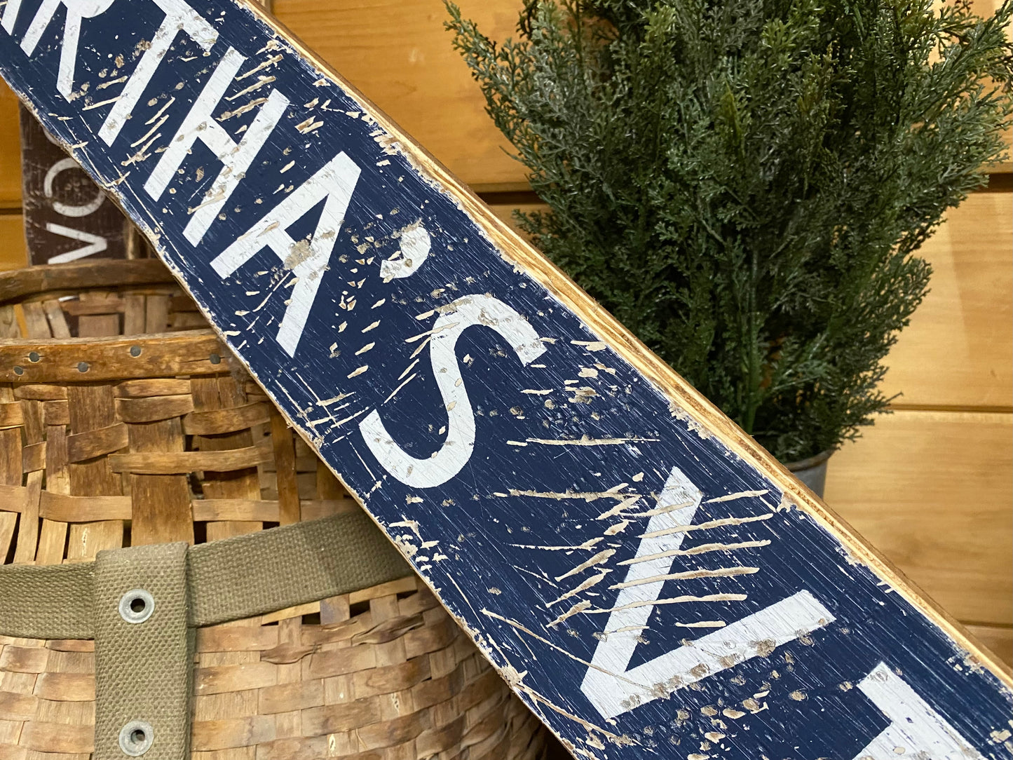 Martha’s Vineyard Rustic Beach Sign