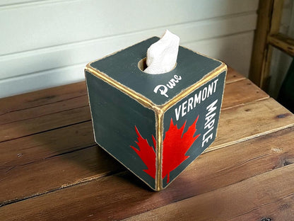 New England Pure Vermont Maple Syrup Tissue Box Cover