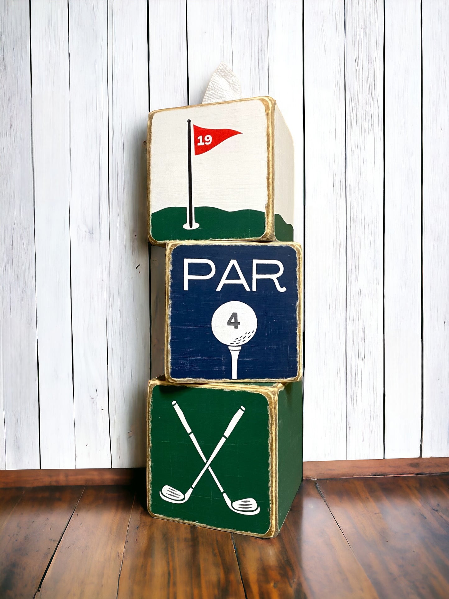 Golf Tissue Box Cover