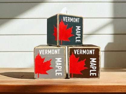 New England Pure Vermont Maple Syrup Tissue Box Cover