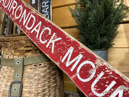 Adirondack Mountain Rustic Wood Sign