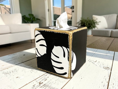 Monstera Deliciosa Tropical Spa Tissue Box Cover