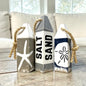 Salt Sand Beach House Wood Buoy Set, Sandollar Starfish