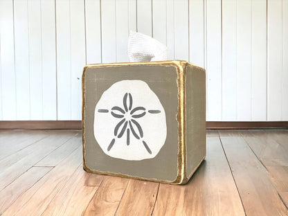 Beach House Tissue Box Cover, Coastal Cape Cod Decor