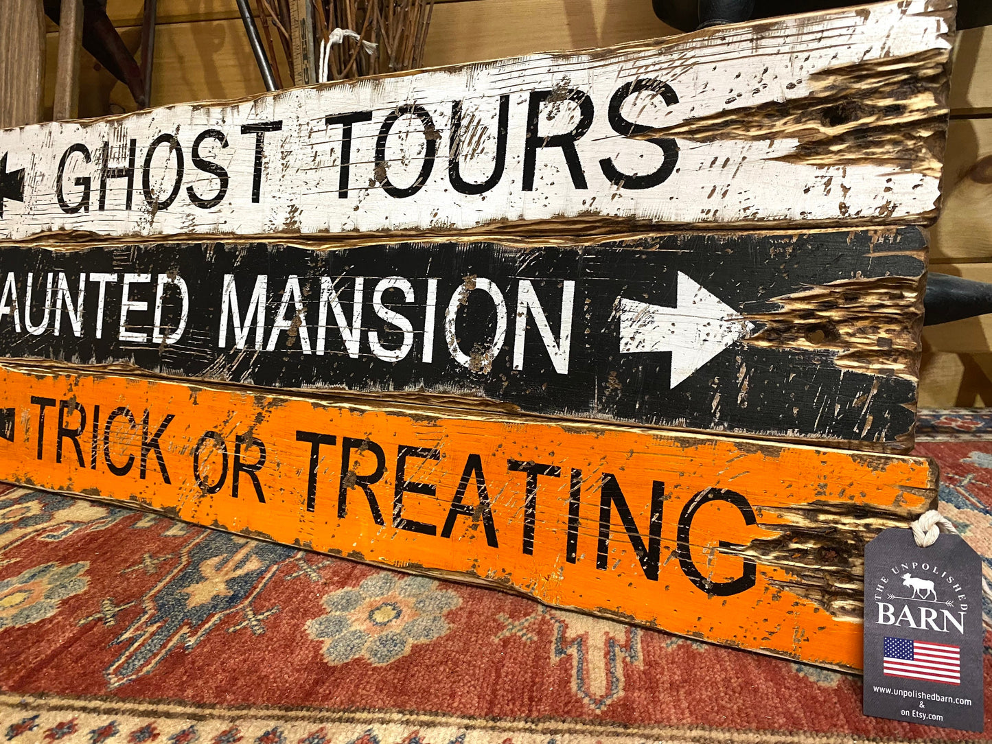 Haunted Halloween Ghost Sign Set