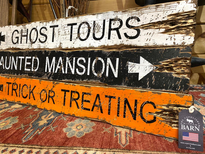 Haunted Halloween Ghost Sign Set