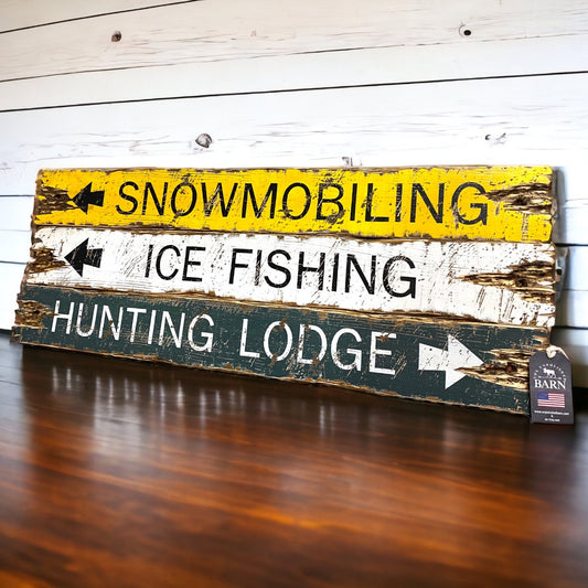 Snowmobiling sign