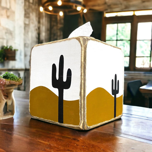 Southwestern cactus tissue box