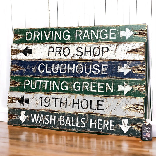 Golfing sign set