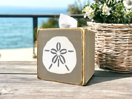 Cape cod sand dollar tissue box