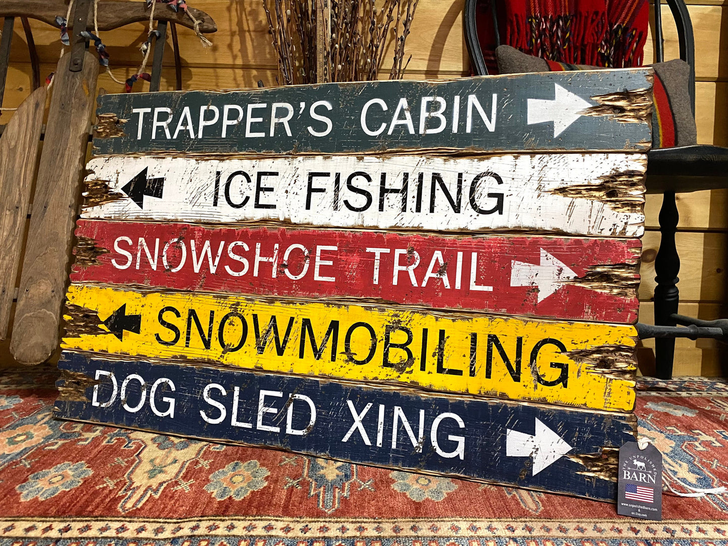 Snowshoeing sign