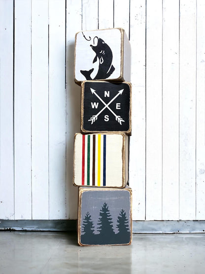 Rustic lodge tissue box