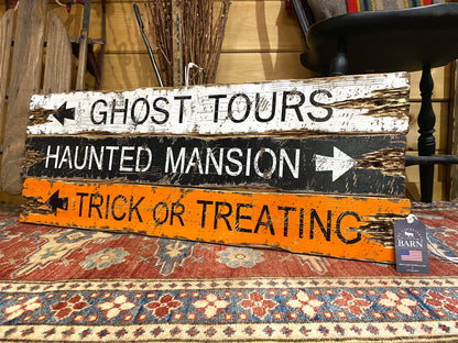 Haunted Halloween Ghost Sign Set