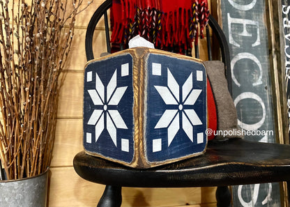 Nordic Star Christmas Poinsettia Tissue Box Cover