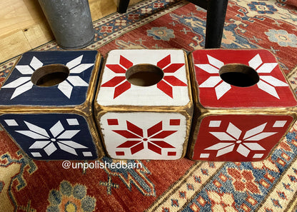 Nordic Star Christmas Poinsettia Tissue Box Cover