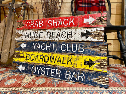 Nautical beach sign set