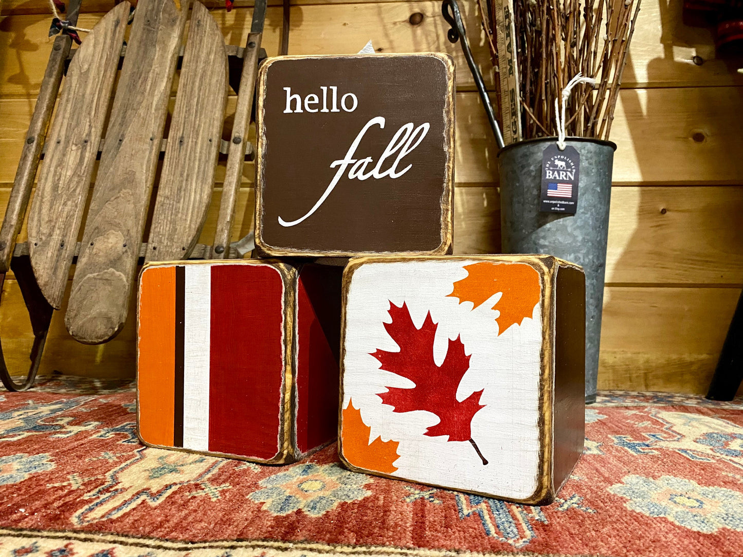 Rustic Fall Tissue Box Cover,  Thanksgiving Bathroom Decor