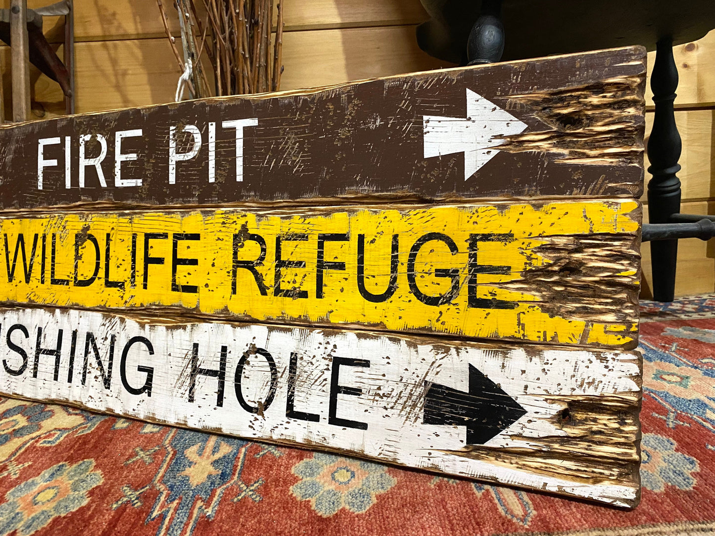 Fire Pit & Fishing Camp Sign Set