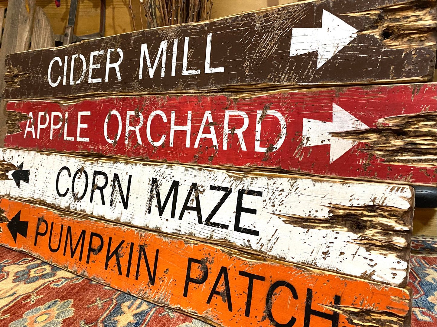 Cider Mill Fall Sign Set | Rustic Autumn Decor