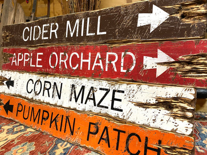 Cider Mill Fall Sign Set | Rustic Autumn Decor
