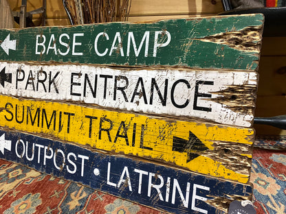 Mountain Climbing Hiking Sign Set