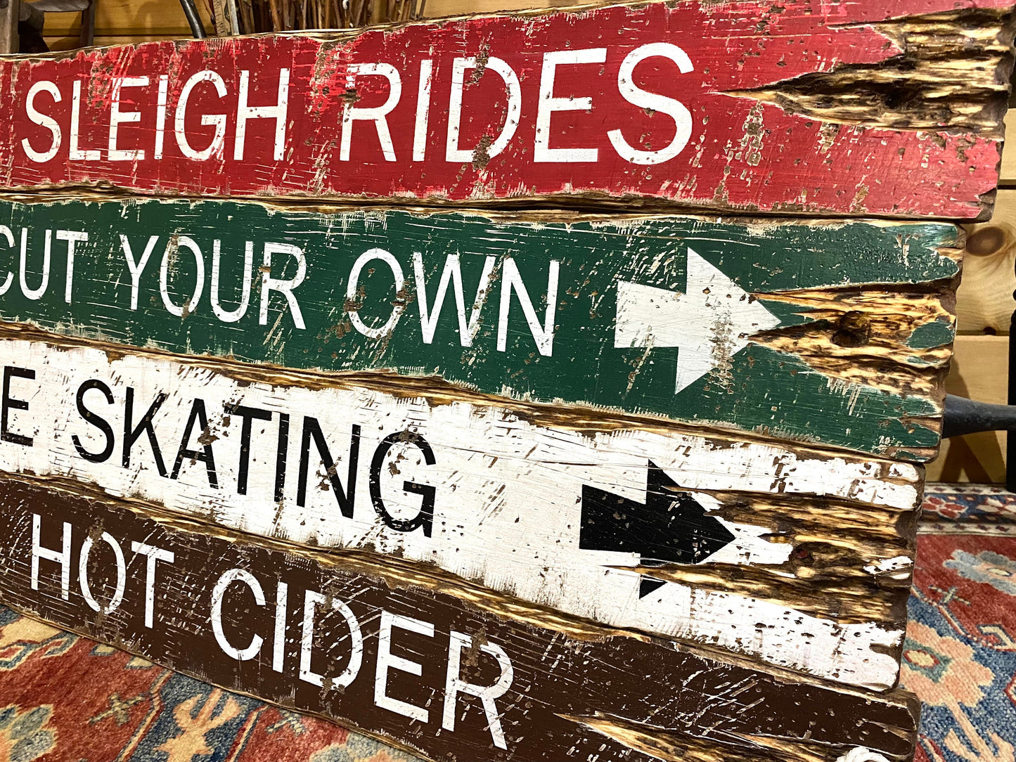 Sleigh Rides Christmas Sign Set