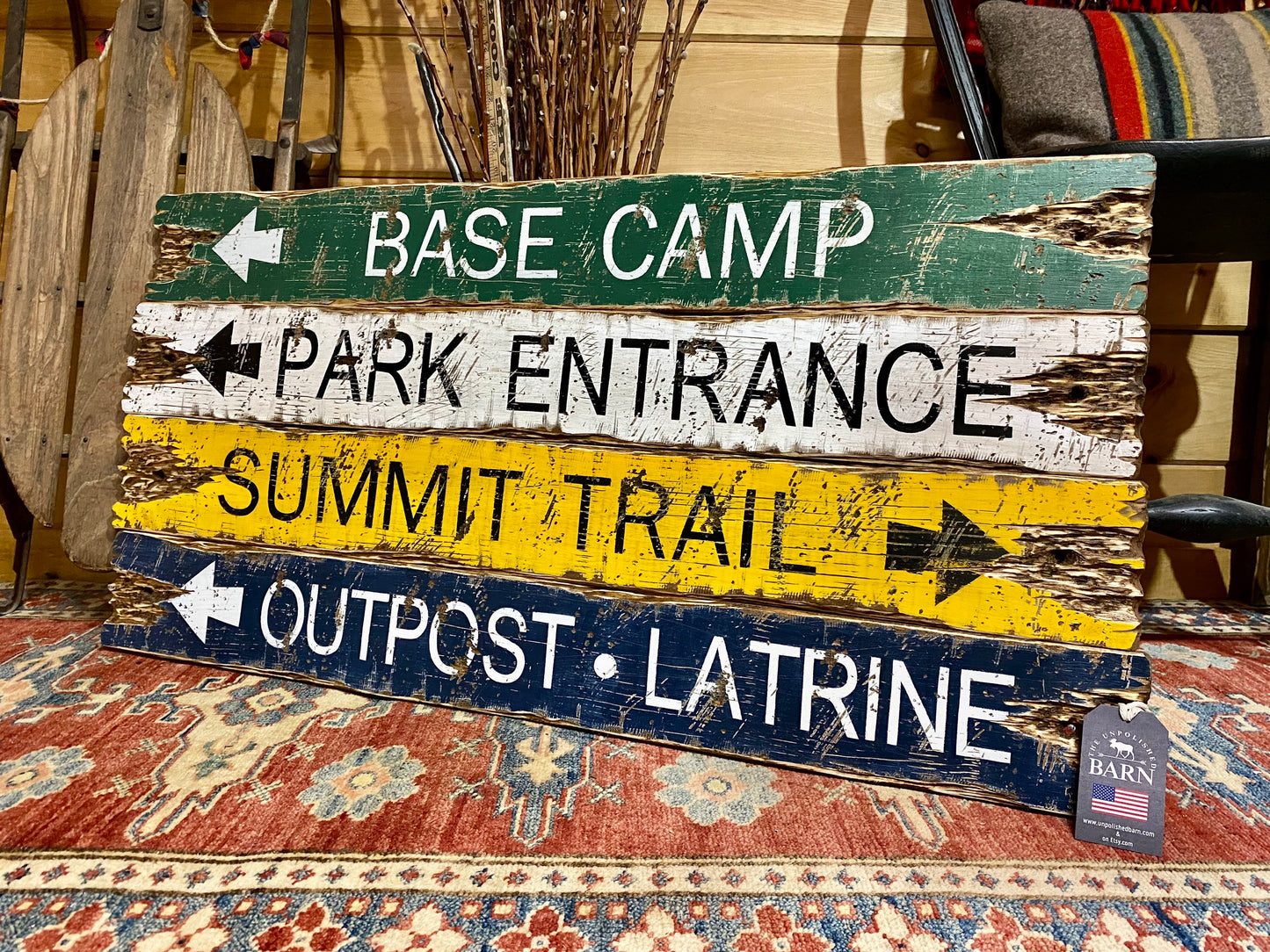 Mountain Climbing Hiking Sign Set