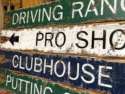 Driving Range Golfing Sign Set