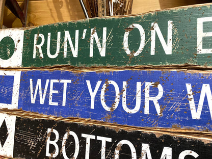 Ski Trail Bar Sign Set