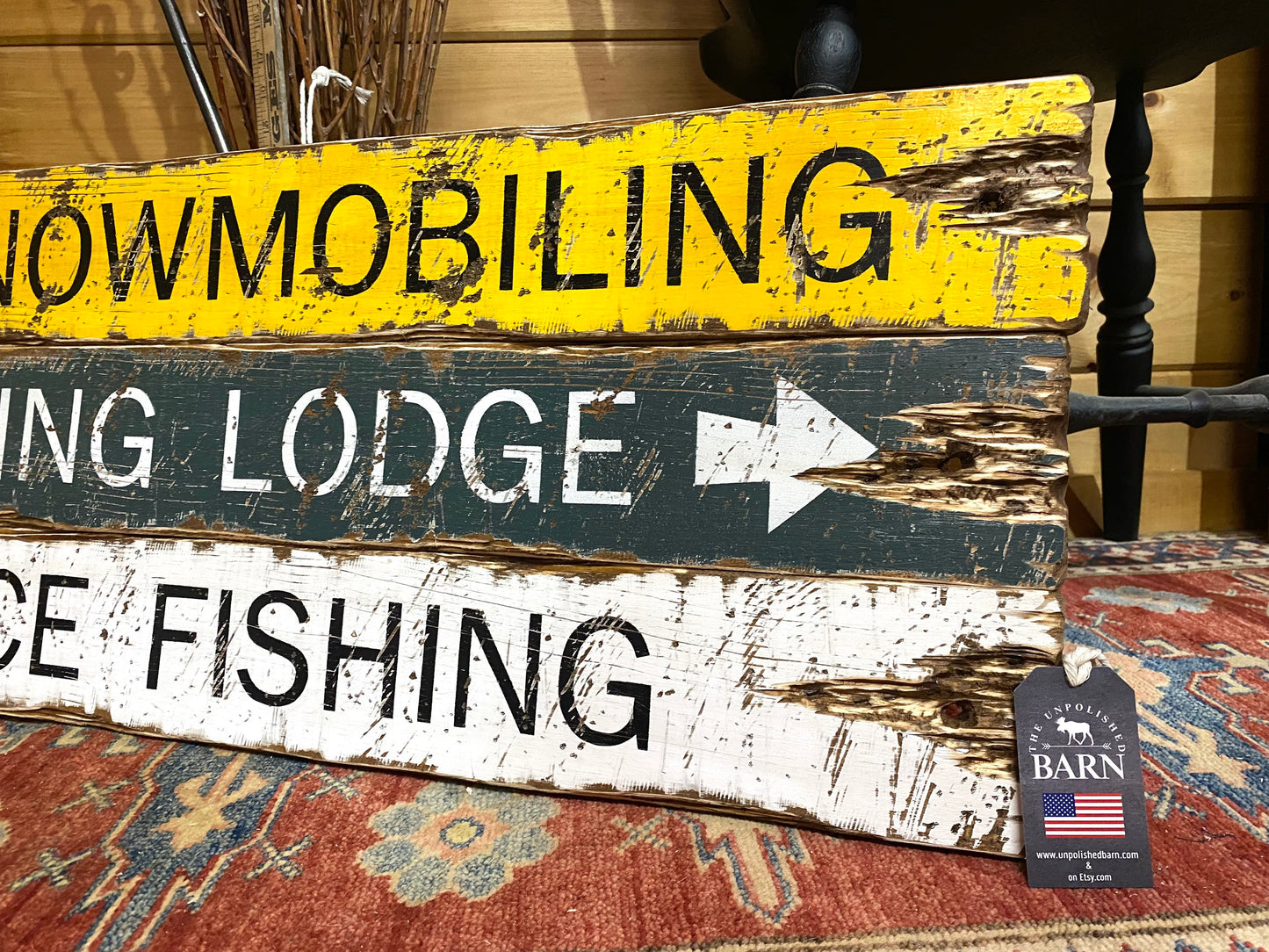 Ice Fishing Shack Hunting Sign Set