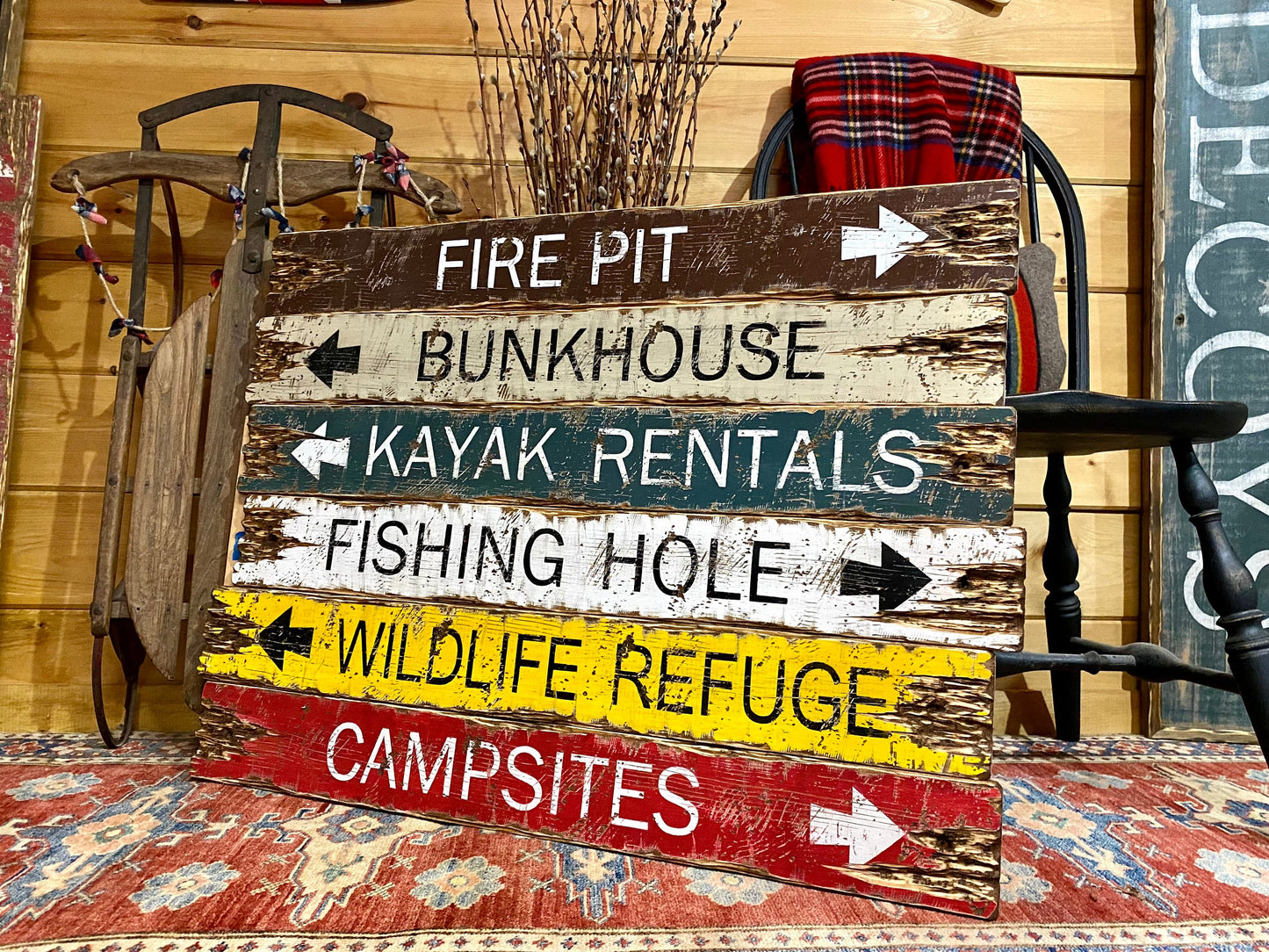 Fire Pit Wood Campfire Sign