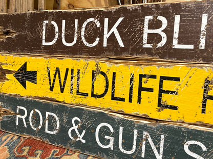 Duck Blind Waterfowl Hunting Sign Set