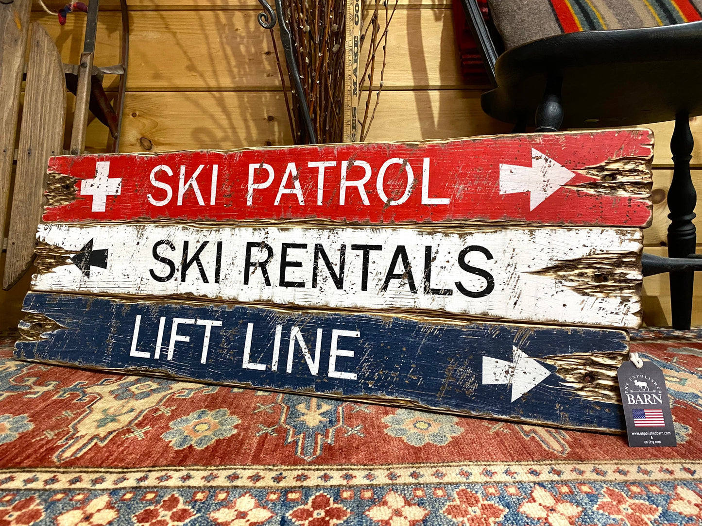 Ski Sign Set, Ski Patrol, Ski Rentals