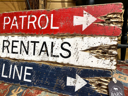 Ski Sign Set, Ski Patrol, Ski Rentals