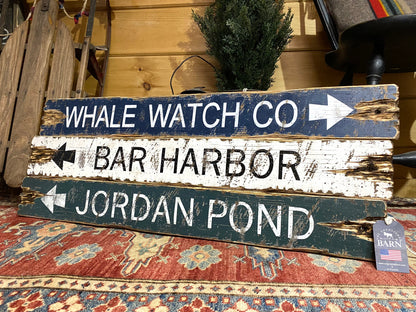 Bar Harbor Maine Jordan Pond Sign Set